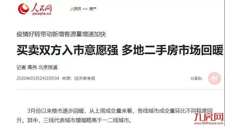 8008套!12万㎡!涨400%!官媒定调楼市回暖!专家:自住可以考虑出手了——九房网 8008套!12万㎡!涨400%!官媒定调楼市回暖!专家:自住可以考虑出手了——九房网