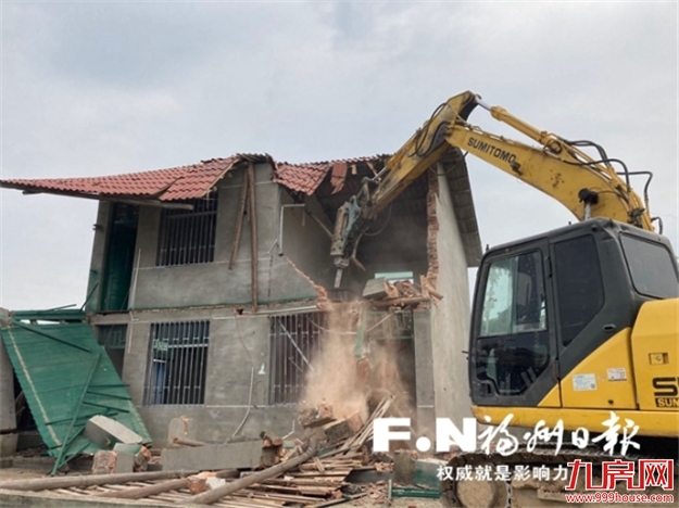 闽侯竹岐拆除61座岸滩违建——九房网