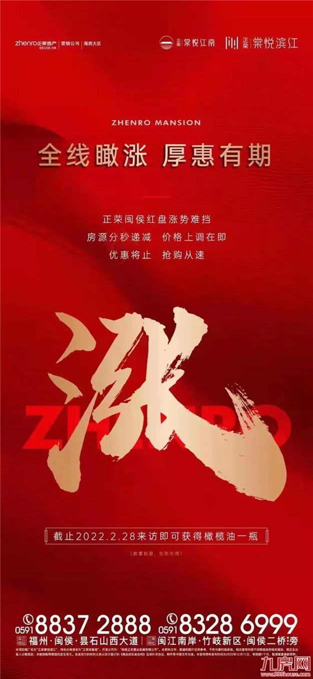 上调10%!涨1000元/㎡!福州3盘调价!全国多城爆发涨价潮!——九房网 上调10%!涨1000元/㎡!福州3盘调价!全国多城爆发涨价潮!——九房网