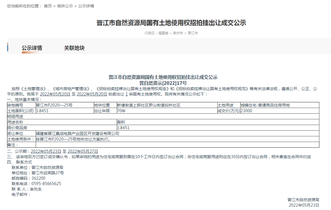 快讯！最高限价10097元/㎡！泉州两幅商住地块成功出让！——九房网